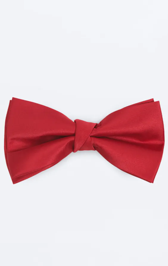 Red Poly Bow Tie (Pre-Tied & Self-Tie) Red Poly Bow Tie (Pre-Tied & Self-Tie)