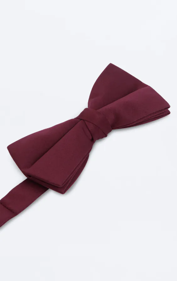 Big & Tall Pre-Tied Burgundy Bow Tie - photo 1