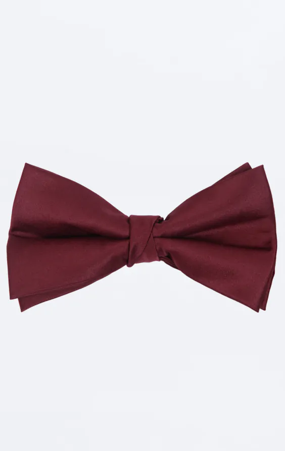 Big & Tall Pre-Tied Burgundy Bow Tie