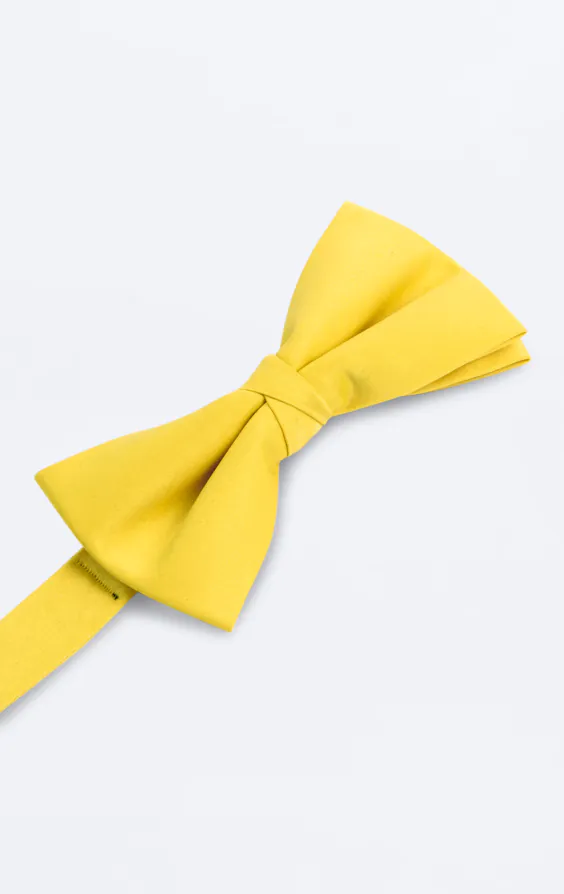Pre-Tied Yellow Poly Bow Tie - photo 1