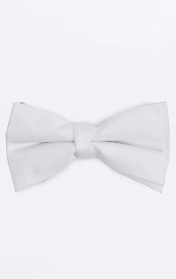 Ivory Poly Bow Tie (Pre-Tied & Self-Tie)
