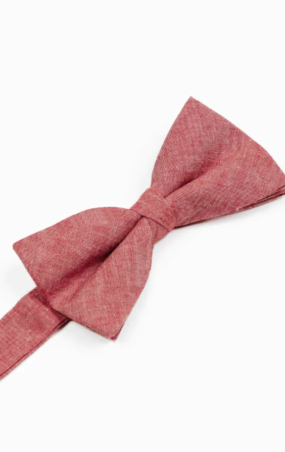 Berry Red Linen Bow Tie - photo 1 Berry Red Linen Bow Tie - photo 1