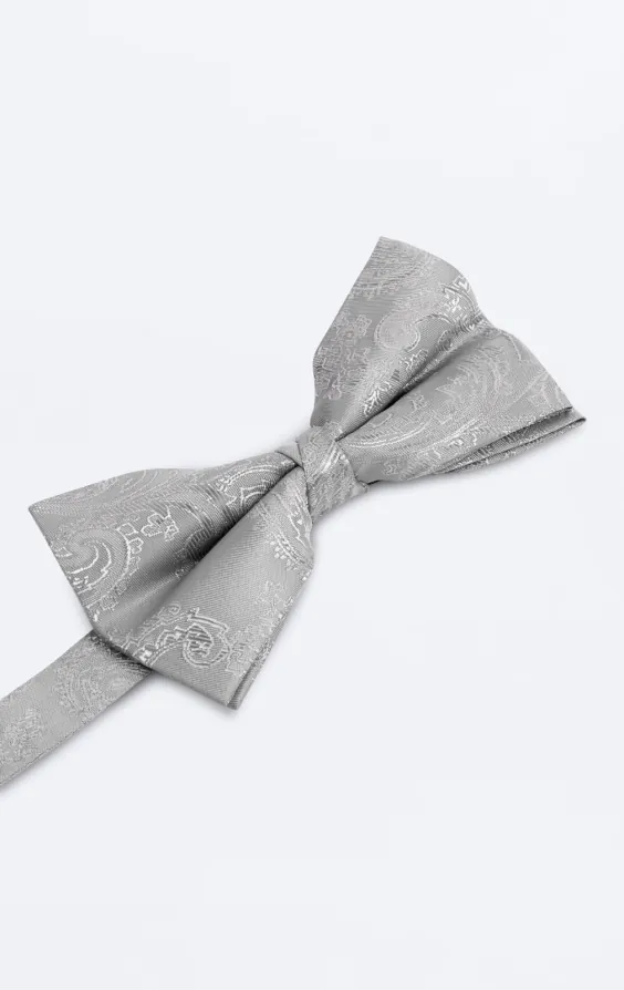 Silver Paisley Bow Tie - photo 1
