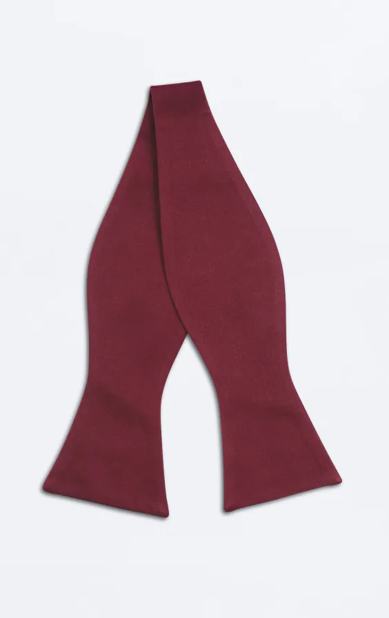 Self-Tie Burgundy Poly Bow Tie