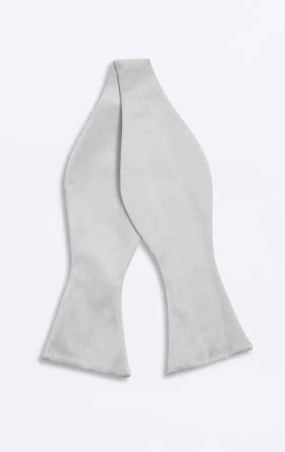 Silver Poly Bow Tie (Pre-Tied & Self-Tie) - photo 2 Silver Poly Bow Tie (Pre-Tied & Self-Tie) - photo 2