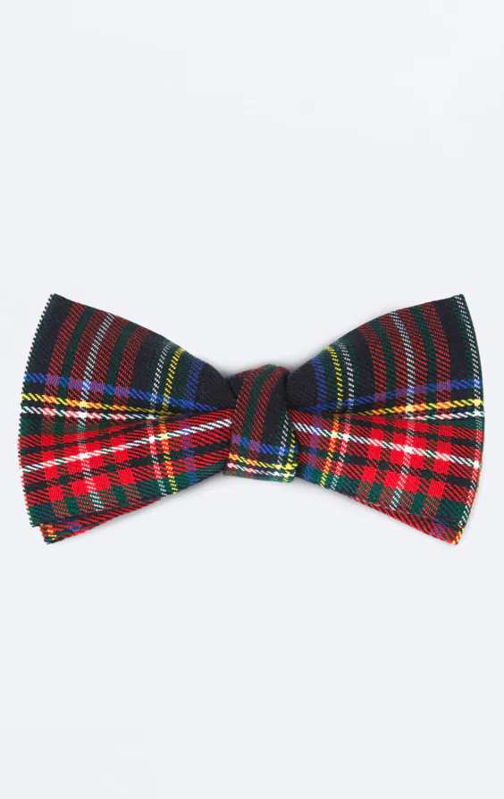 Navy Blue Tartan Pre-Tied Bow Tie Navy Blue Tartan Pre-Tied Bow Tie