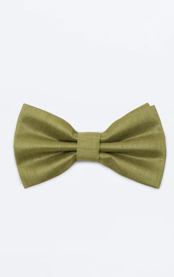 Green Dupion Bow Tie