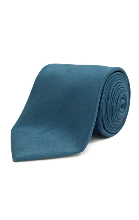Moroccan Blue Dupion Necktie Moroccan Blue Dupion Necktie