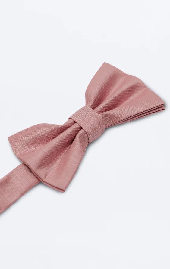 Dusty Pink Dupion Bow Tie - photo 1