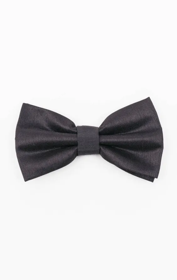 Dark Gray Dupion Bow Tie Dark Gray Dupion Bow Tie