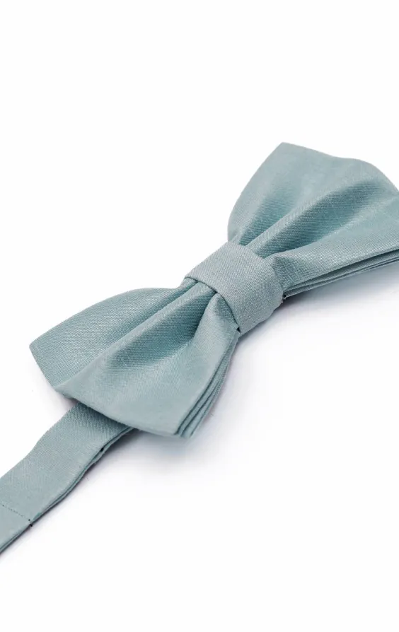 Powder Blue Dupion Bow Tie - photo 1