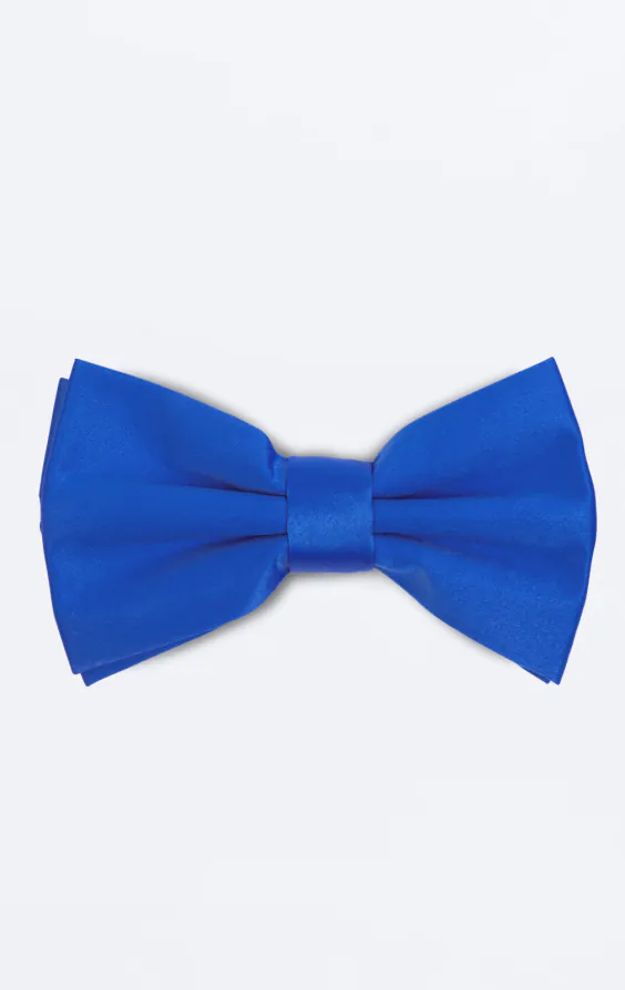 Pre-Tied Blue Poly Bow Tie