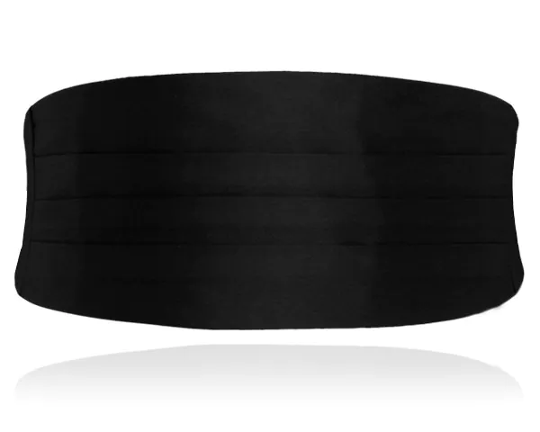 Boys Black Poly Cummerbund