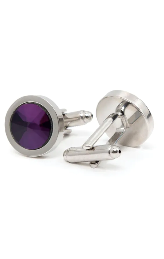 Cufflinks - Purple Circle - photo 1
