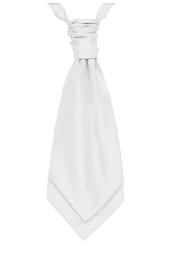White Poly Dupion Cravat (Pre-Tied & Hand Tied) White Poly Dupion Cravat (Pre-Tied & Hand Tied)