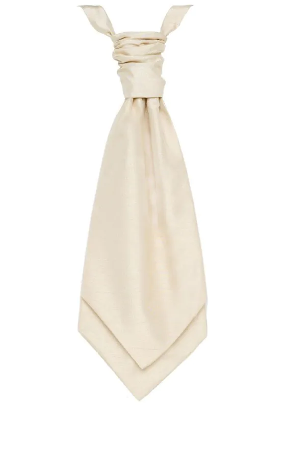 Gold Poly Dupion Cravat (Pre-Tied & Hand Tied) Gold Poly Dupion Cravat (Pre-Tied & Hand Tied)