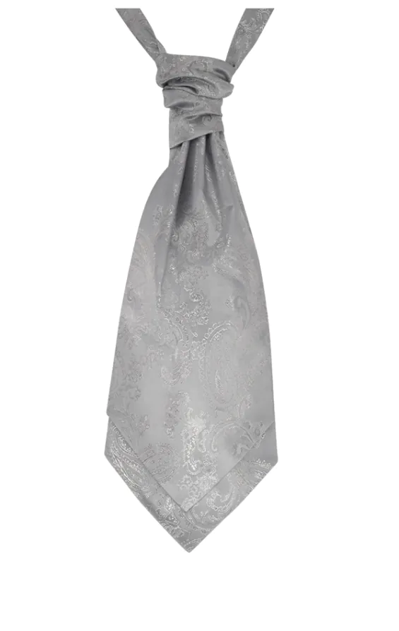 Antique Silver Paisley Cravat Antique Silver Paisley Cravat