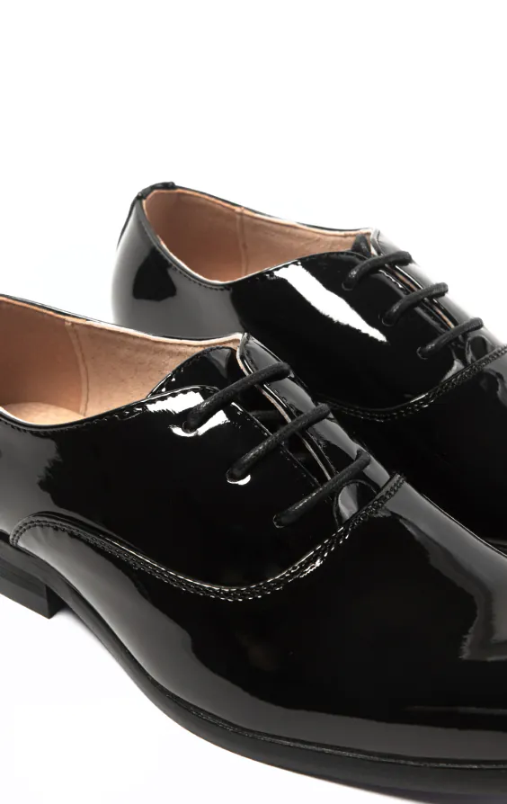 Classic Boys Black Tuxedo Shoes | Dobell