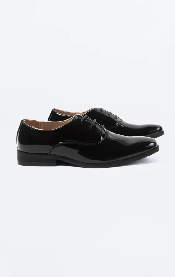 black dress shoes boys Taxi Boys Black Tie Dress Shoes main image 0