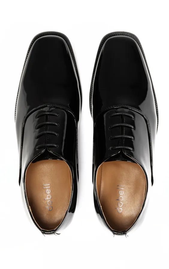 Black Classic Patent Tuxedo Shoes