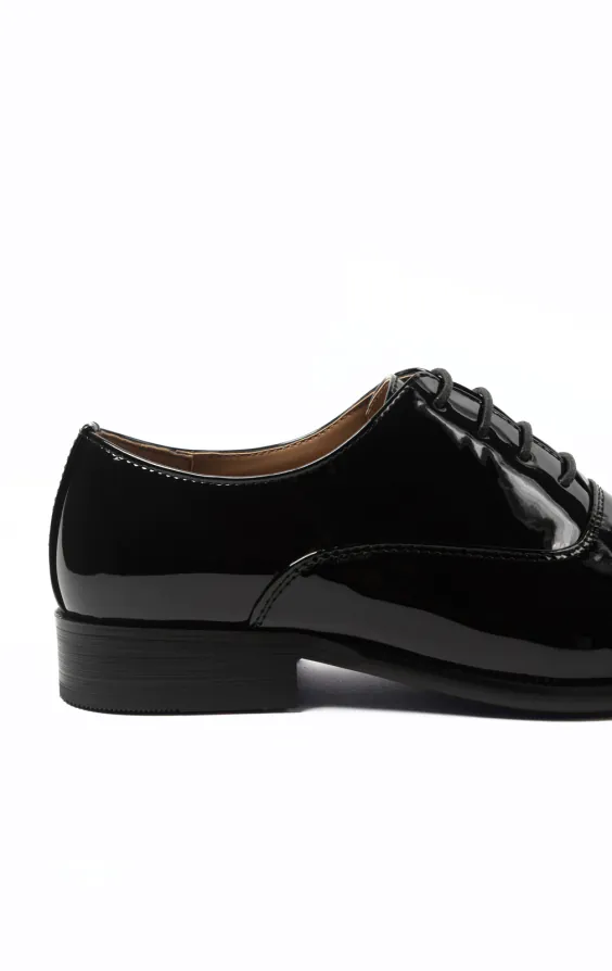 Black Classic Patent Tuxedo Shoes - photo 4