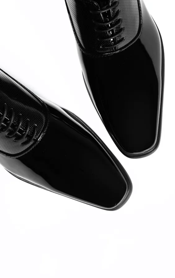 Black Contemporary Oxford Tuxedo Shoes