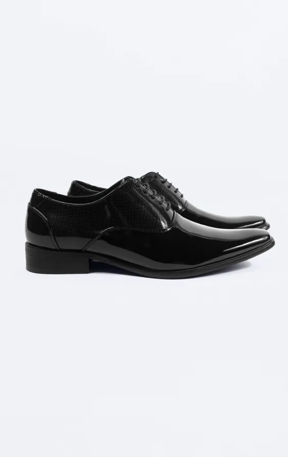 Black Contemporary Oxford Tuxedo Shoes