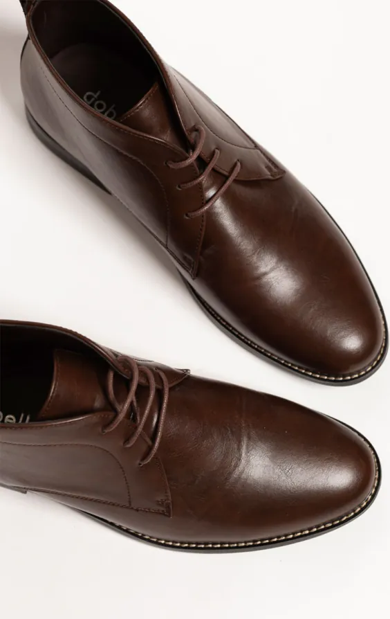 Dark Brown Lace Chukka Boots - photo 2