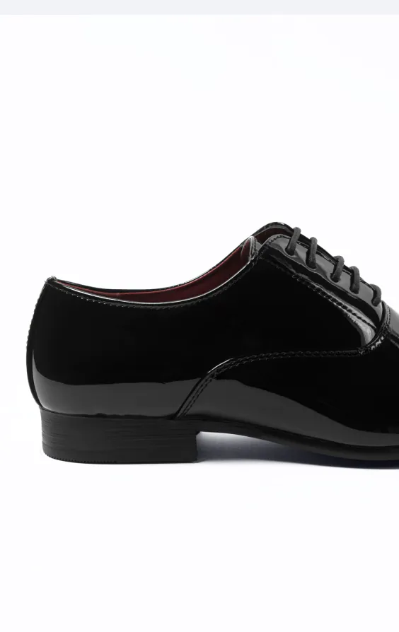 Black Patent Plain Oxford Toecap Shoes - photo 4 Black Patent Plain Oxford Toecap Shoes - photo 4