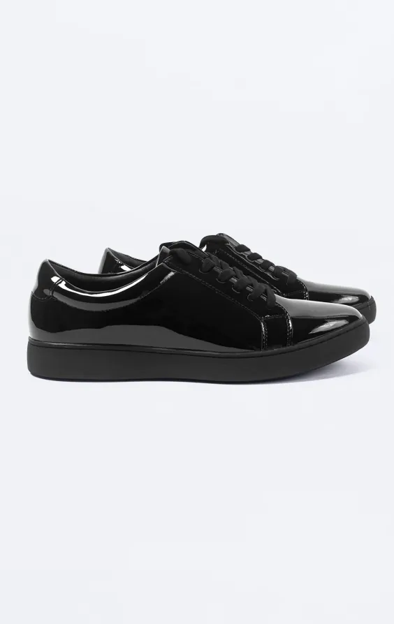 Black Patent Trainer