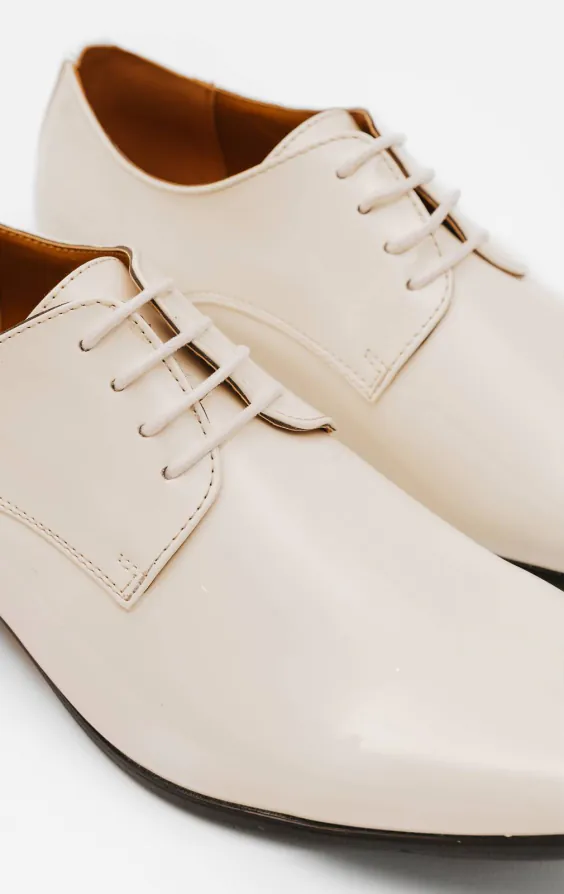 White Patent Contemporary Tuxedo Shoes - photo 3