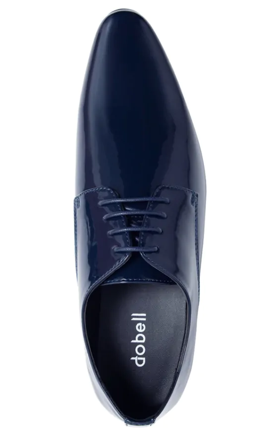 Blue Patent Contemporary Tuxedo Shoes