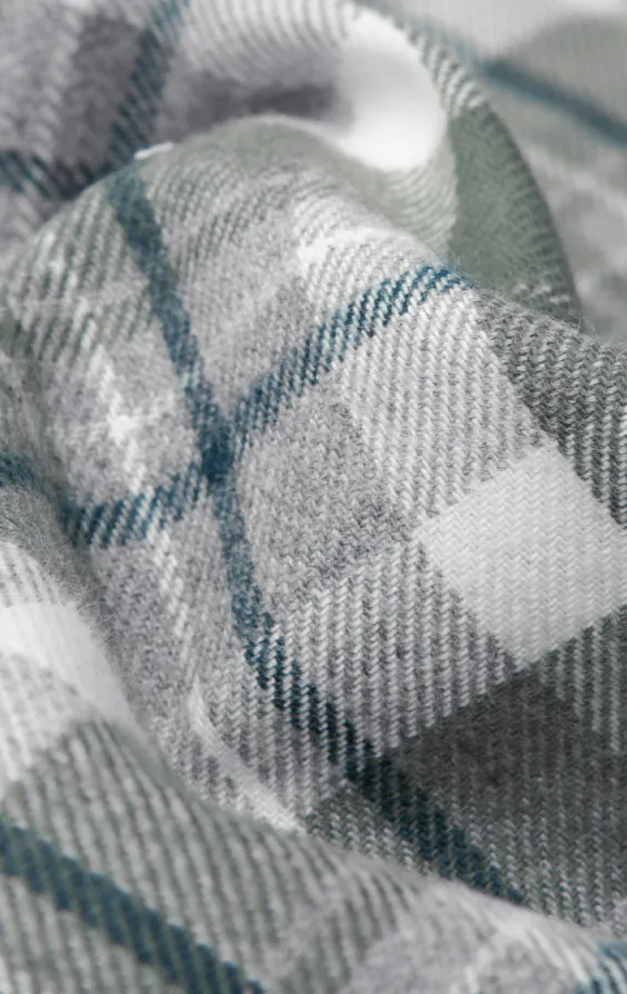 Green and Gray Check Brushed Cotton Shirt - photo 5 Green and Gray Check Brushed Cotton Shirt - photo 5