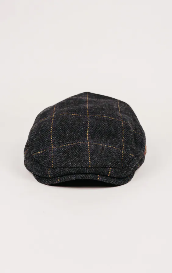 Navy Twill Check Flat Cap - photo 1 Navy Twill Check Flat Cap - photo 1