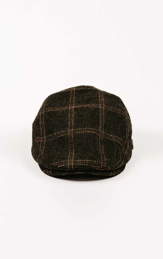 Olive Green Twill Check Flat Cap - photo 1 Olive Green Twill Check Flat Cap - photo 1