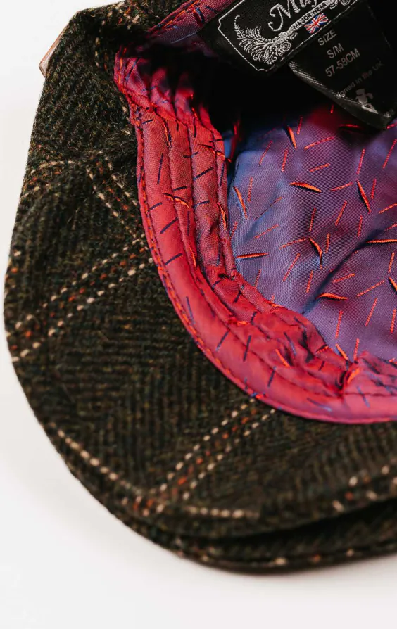 Olive Green Twill Check Flat Cap - photo 2 Olive Green Twill Check Flat Cap - photo 2