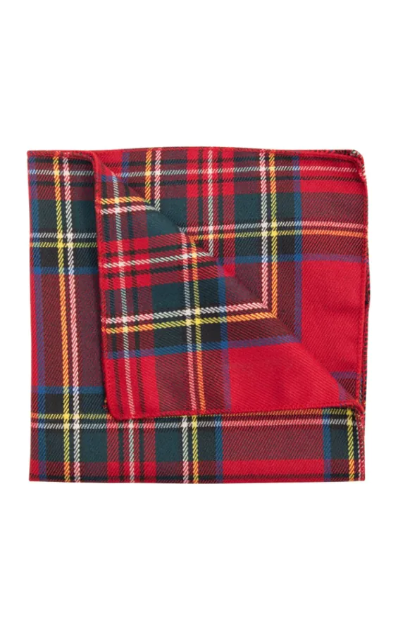 Red Tartan Plaid Handkerchief