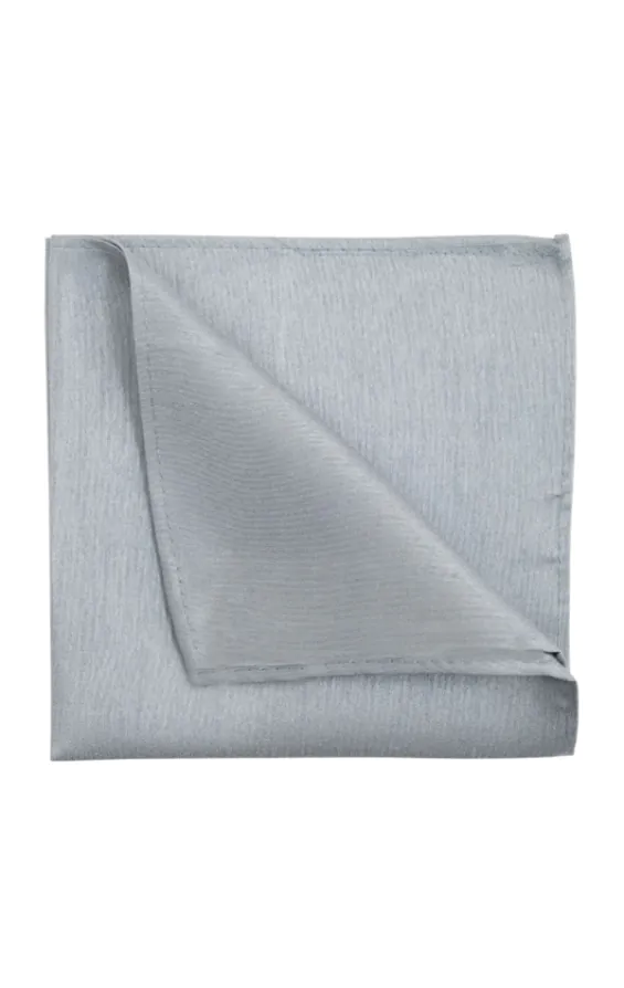 Silver Dupion Handkerchief