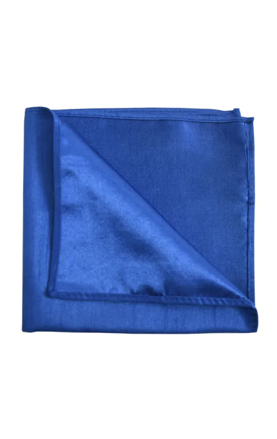 Royal Blue Dupion Handkerchief