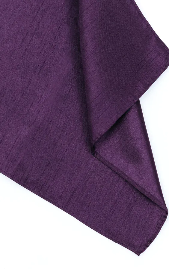 Dark Purple Dupion Handkerchief - photo 1