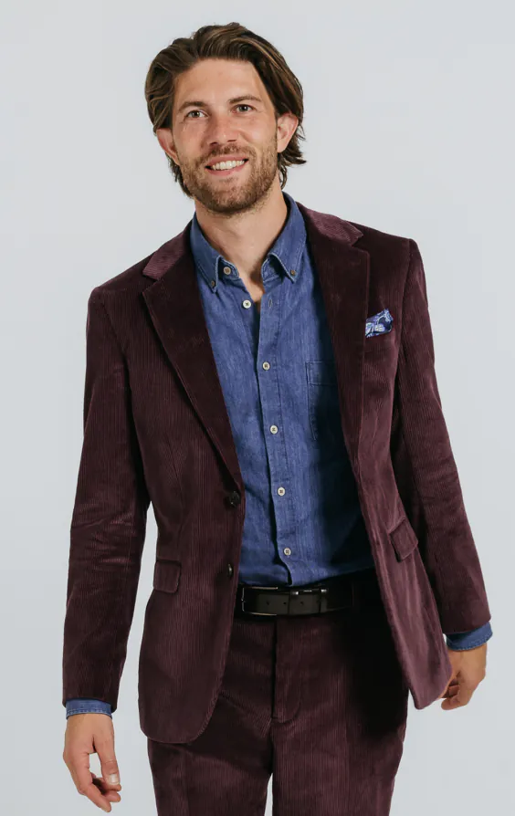 Burgundy Corduroy Jacket | Dobell