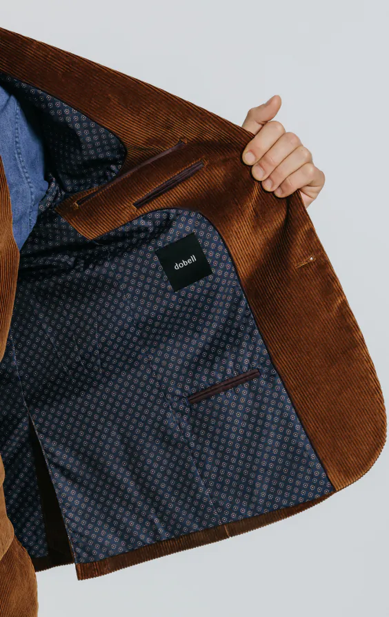 Mid Brown Corduroy 3 Piece Suit | Dobell