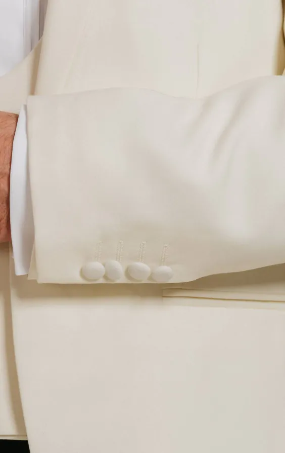 White Shawl Lapel 3 Piece Tuxedo - photo 3