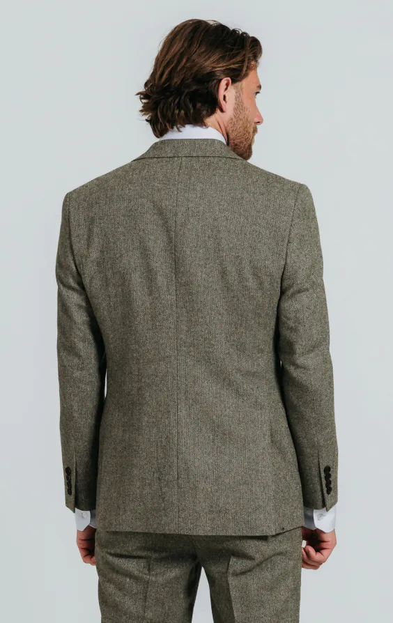 Sage Green Herringbone Tweed Suit - photo 3 Sage Green Herringbone Tweed Suit - photo 3
