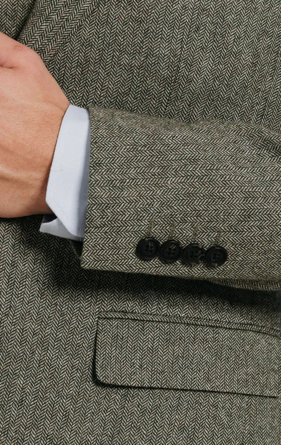 Sage Green Herringbone Tweed Suit - photo 4 Sage Green Herringbone Tweed Suit - photo 4