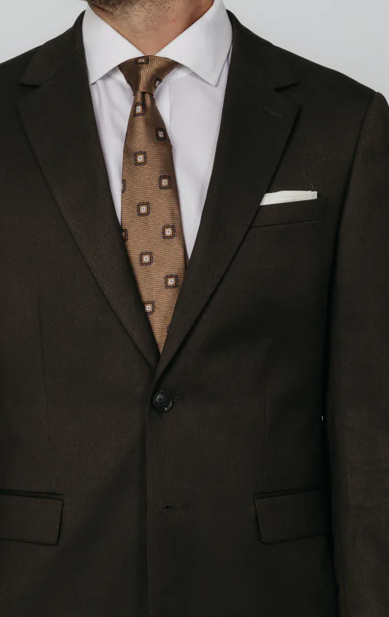 Brown Twill Suit Jacket | Dobell