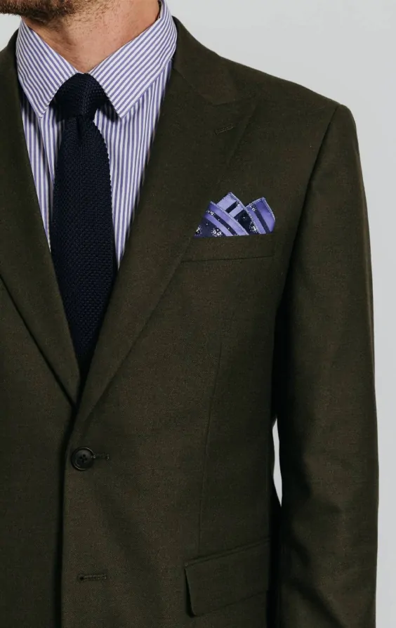 Dark Green Twill Suit Jacket | Dobell