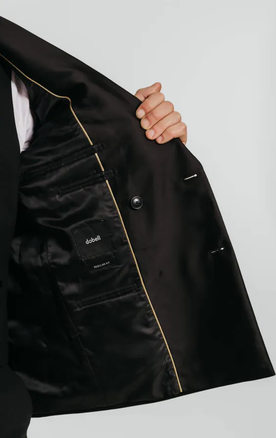 Black Double Breasted 3 Piece Tuxedo - photo 5 Black Double Breasted 3 Piece Tuxedo - photo 5