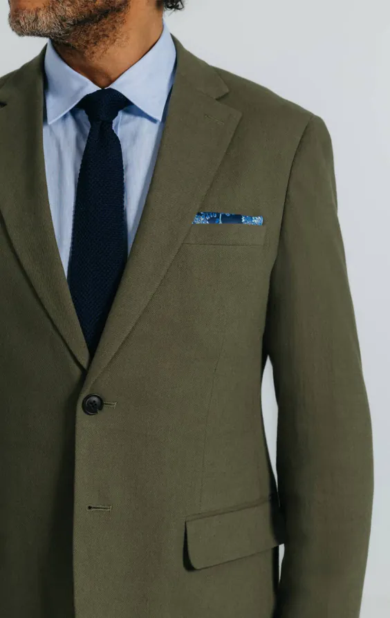 Green Linen Twill Suit Jacket - photo 4 Green Linen Twill Suit Jacket - photo 4