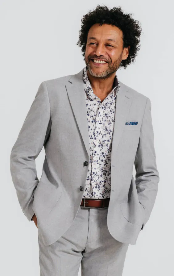 Light Gray Linen Suit Jacket Light Gray Linen Suit Jacket